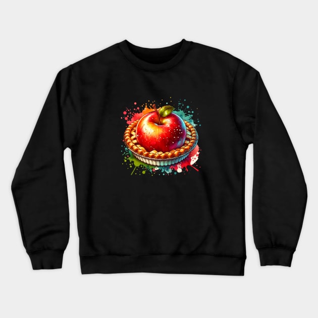 Apple Pie Art Sweet Kawaii Slice Since Vintage Crewneck Sweatshirt by Flowering Away